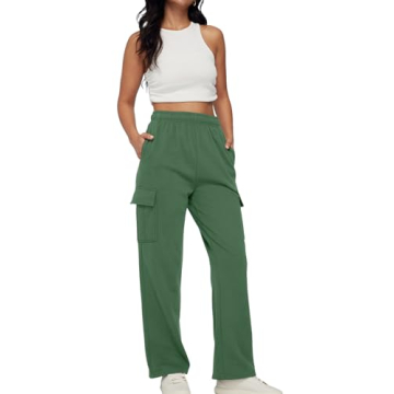 Comfortable AUTOMET Cargo Sweatpants for Women in Green