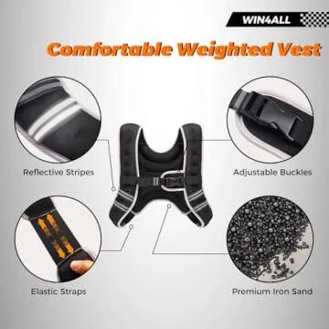 WIN4ALL Adjustable Weighted Vest for Fitness Training