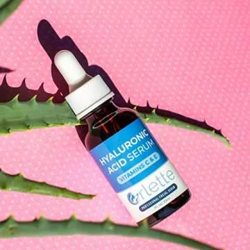 Orlette Hyaluronic Acid Serum for Face with Vitamin C-E, Anti-Aging Hylarounic Acid Serum Improve Hydration and Face Plump, Moisturizing Hyloranic Acid Serum Reduces Fine Line, Wrinkle and Acne Scars
