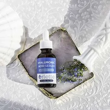 Orlette Hyaluronic Acid Serum for Face with Vitamin C-E, Anti-Aging Hylarounic Acid Serum Improve Hydration and Face Plump, Moisturizing Hyloranic Acid Serum Reduces Fine Line, Wrinkle and Acne Scars