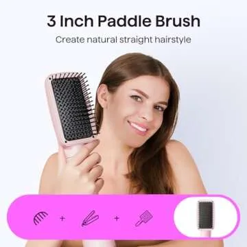 Wavytalk Hair Dryer Brush Set, 5-in-1 Blow Dryer Brush with Oval Blowout Brush, Blowout Thermal Brush, Paddle Brush, Concentrator and Diffuser for Fast Drying and Styling in One Step, Pink