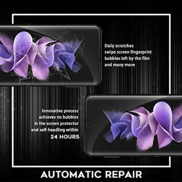 Orzero (2 Sets 8 Packs) TPU Screen Protector Compatible for Samsung Galaxy Z Flip 3 5G (Not Glass) Protector De Pantalla Premium Quality Anti-Scratch High Definition Bubble-Free