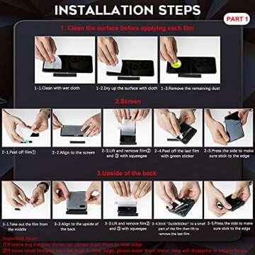 Orzero (2 Sets 8 Packs) TPU Screen Protector Compatible for Samsung Galaxy Z Flip 3 5G (Not Glass) Protector De Pantalla Premium Quality Anti-Scratch High Definition Bubble-Free