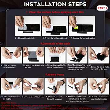 Orzero (2 Sets 8 Packs) TPU Screen Protector Compatible for Samsung Galaxy Z Flip 3 5G (Not Glass) Protector De Pantalla Premium Quality Anti-Scratch High Definition Bubble-Free