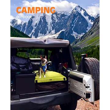 Gaialoop Thick Memory Foam Camping Mattress Sleeping Pad [Car/Tent/Cot] 3 Inch Portable Floor Play Mat Roll Up Mattress for Guests Kids Adults Sleepover Travel [Cot: 72 * 24 * 3"]