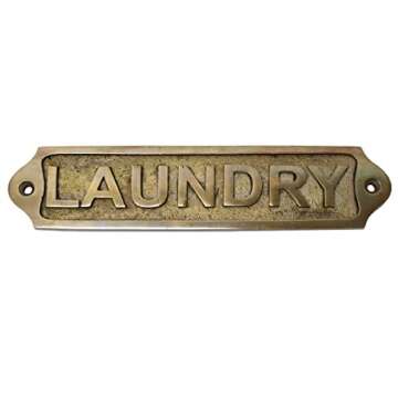 Sam Star Brass Metal Door Sign Plaques - Antique Finish - Easy DIY Installation - Best Home Decor - ...