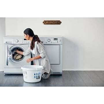 Sam Star Brass Metal Door Sign Plaques - Antique Finish - Easy DIY Installation - Best Home Decor - Gents, Ladies, Office, Laundry, Restroom, Push, Pull, Parking (LAUNDRY)