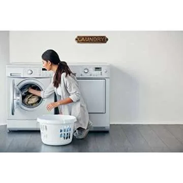 Sam Star Brass Metal Door Sign Plaques - Antique Finish - Easy DIY Installation - Best Home Decor - Gents, Ladies, Office, Laundry, Restroom, Push, Pull, Parking (LAUNDRY)