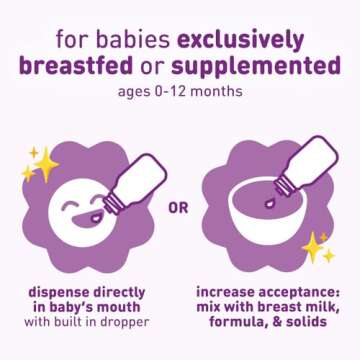 Enfamil Dual Probiotics Vitamin Drops, Supports Baby's Immune & Digestive Health*, 8.7mL Bottle​ (Pack of 3)