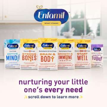 Enfamil Dual Probiotics Vitamin Drops, Supports Baby's Immune & Digestive Health*, 8.7mL Bottle​ (Pack of 3)