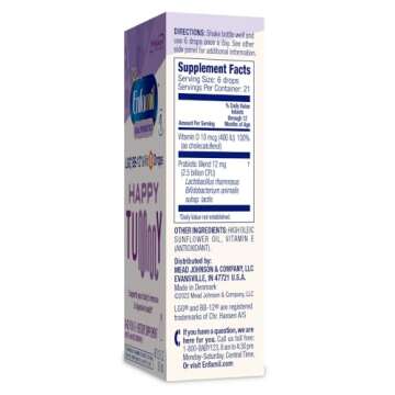 Enfamil Dual Probiotics Vitamin Drops, Supports Baby's Immune & Digestive Health*, 8.7mL Bottle​ (Pack of 3)