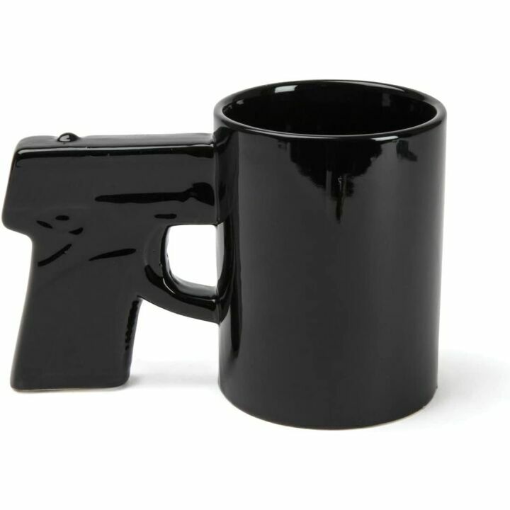 BigMouth Inc Gun Mug - Unique Black Ceramic Cup