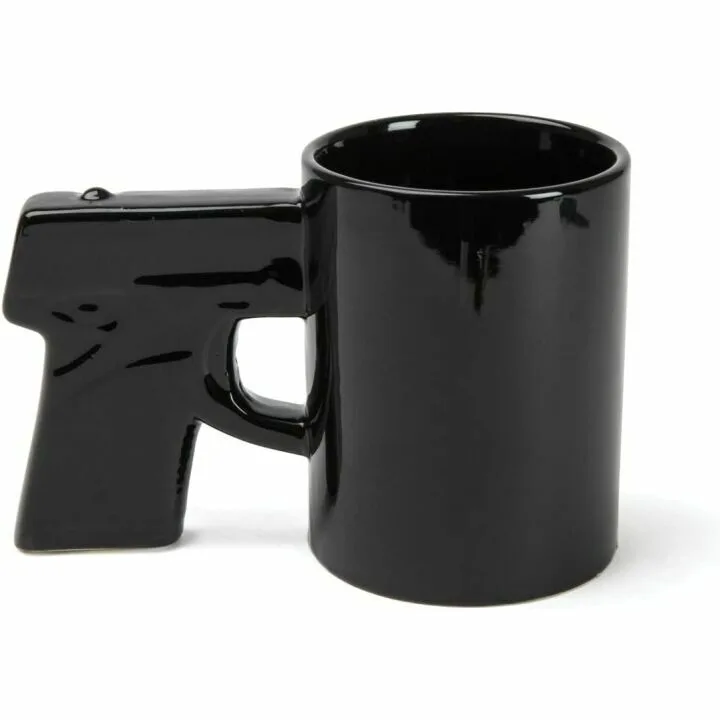 BigMouth Inc Gun Mug - Unique Black Ceramic Cup