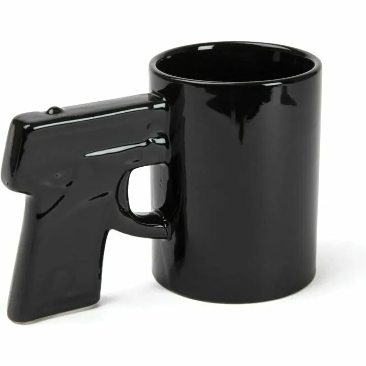 BigMouth Inc Gun Mug - Unique Black Ceramic Cup