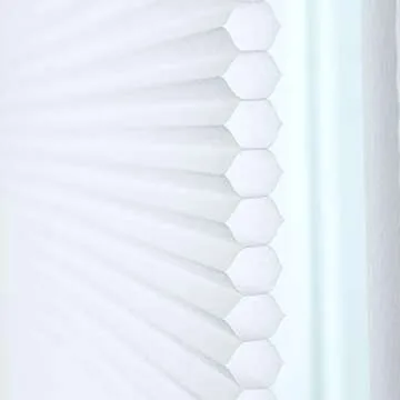 Honeycomb Cellular Shades Cordless Light Filtering for Windows Inside & Outside Mount, 28" W x 38" H, White(Light Filtering)