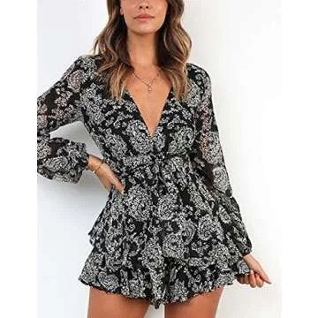 Trendy Relipop Women’s Summer Romper with Ruffles