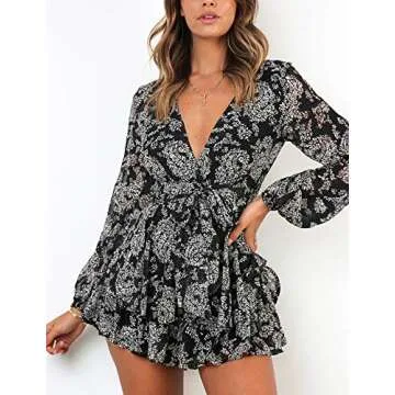 Trendy Relipop Women’s Summer Romper with Ruffles