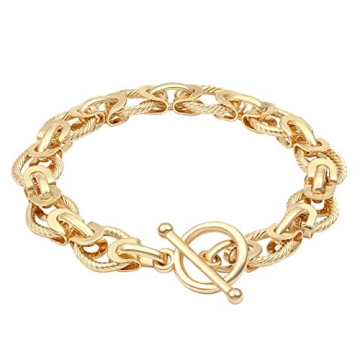 18k Gold Plated Personalized Chunky Cuban Link Bracelet for Women