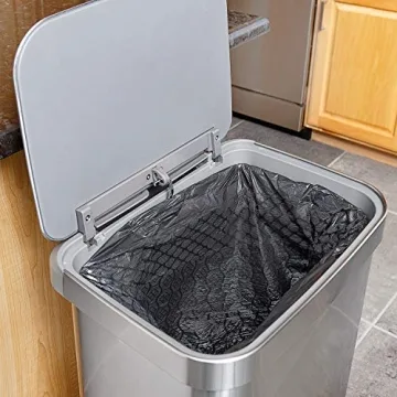 Glad Stainless Steel Trash Can with Soft Close & Odor Protection