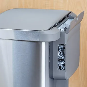 Glad Stainless Steel Trash Can with Soft Close & Odor Protection