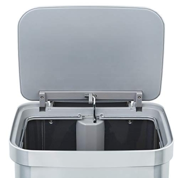 Glad Stainless Steel Trash Can with Soft Close & Odor Protection