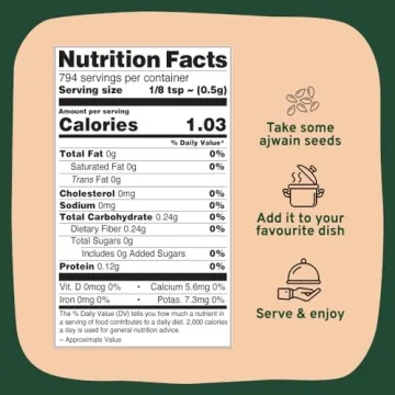 Ajwain Seeds 397g | Vegan Carom Seeds | Non-GMO