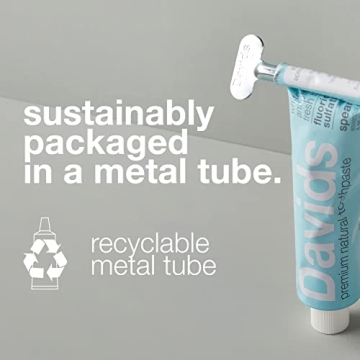 Davids Fluoride-Free Antiplaque Toothpaste, Natural Spearmint
