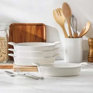 MALACASA Oval Baking Dish Set - Versatile & Stylish Casserole