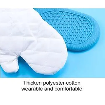 Byhill Silicone Oven Mitts for Safe Cooking & Baking