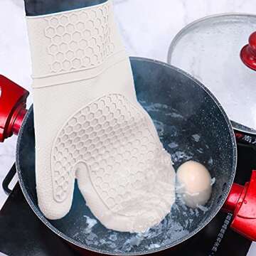 Byhill Silicone Oven Mitts for Safe Cooking & Baking