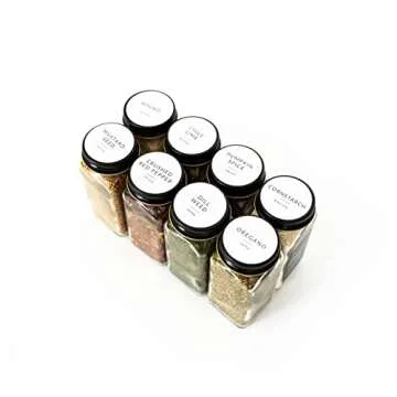 Minimalist Round Spice Labels for Lids - 140 Spice Jar Labels for Spice Containers - Waterproof Kitchen Labels for Spice Jars - Spice Organization Labels Herb Seasoning Pantry Labels