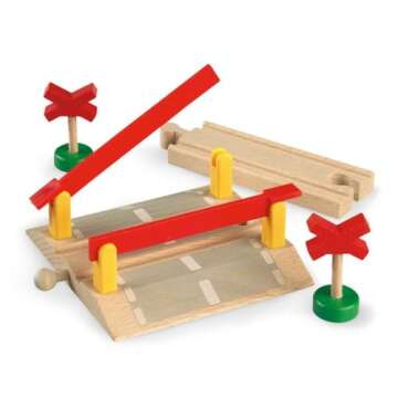 BRIO World 33388-4 Piece Railway Crossing Set | Fun and Interactive Wooden Train Accessory for Kids ...