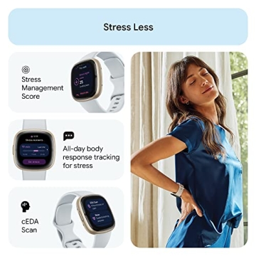 Fitbit Sense 2 Health Smartwatch in Blue Mist