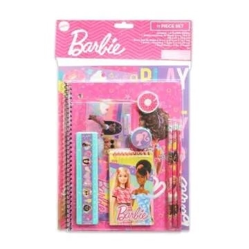 Disney Barbie School Supplies for Girls - Value Pack Bundle with Folders, Notebook, Pencils and More