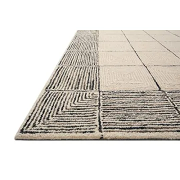Frances Area Rug by Chris Loves Julia x Loloi - Cream/Black 5' x 7'