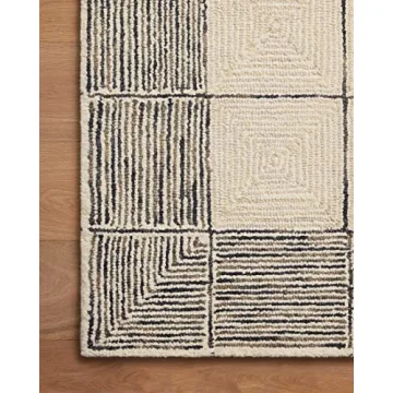 Frances Area Rug by Chris Loves Julia x Loloi - Cream/Black 5' x 7'