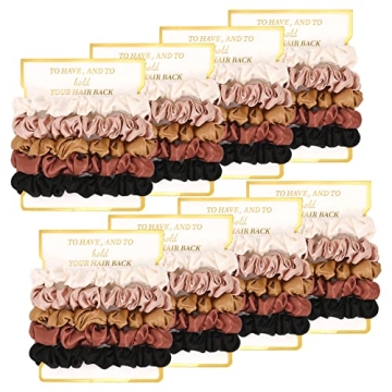 Luxury 8 Pack Satin Scrunchies - Perfect for Bachelorette Favors & Gifts