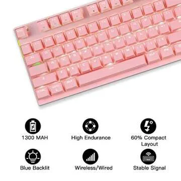 MOTOSPEED 87 Key Wireless/Wired Mechanical Gaming Keyboard