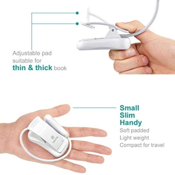 Vekkia Rechargeable Amber Book Light for Comfortable Reading