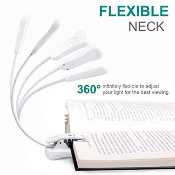 Vekkia Rechargeable Amber Book Light for Comfortable Reading