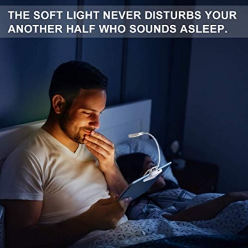 Vekkia Rechargeable Amber Book Light for Comfortable Reading