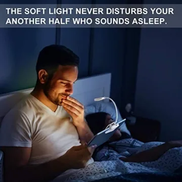 Vekkia Rechargeable Amber Book Light for Comfortable Reading