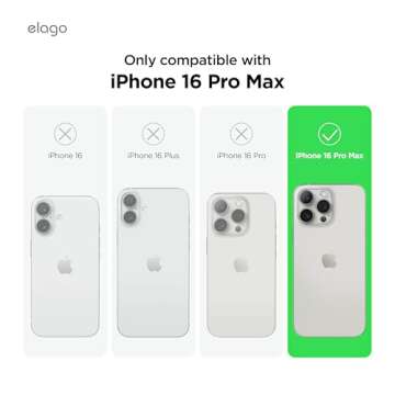 elago Magnetic Leather Case for iPhone 16 Pro Max - Vegan, Shockproof, MagSafe Compatible