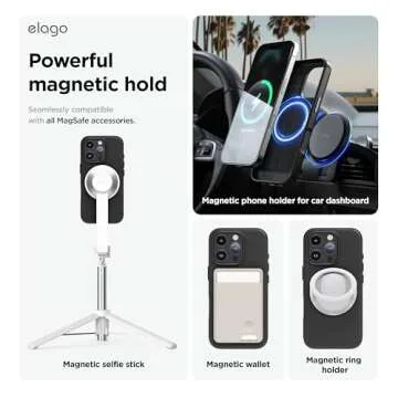 elago iPhone 16 Pro Max Magnetic Leather Case - Shockproof & Stylish