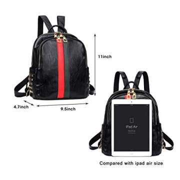 Mynos Leather Mini Backpack Purse for Women - Chic & Versatile