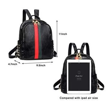 Mynos Leather Mini Backpack Purse for Women - Chic & Versatile