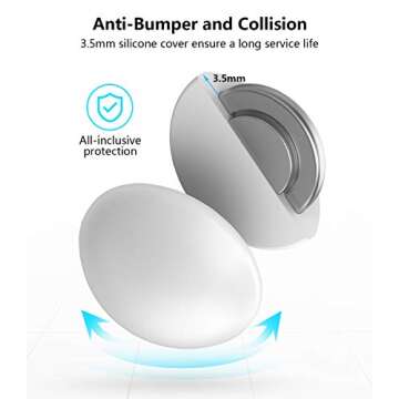 4 Packs Shower Curtain Weights, Magnetic Silicone Wrapped Heavy Duty Premium Shower Curtain Liner Clips Added Weight, Work for Drapery, Tablecloth, Flag - 4 Pack(White)