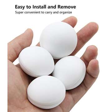 4 Packs Shower Curtain Weights, Magnetic Silicone Wrapped Heavy Duty Premium Shower Curtain Liner Clips Added Weight, Work for Drapery, Tablecloth, Flag - 4 Pack(White)