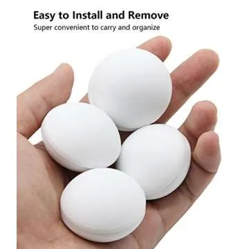 4 Packs Shower Curtain Weights, Magnetic Silicone Wrapped Heavy Duty Premium Shower Curtain Liner Clips Added Weight, Work for Drapery, Tablecloth, Flag - 4 Pack(White)