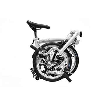 Brompton Folding Commuter Bike A Line 3-Speed | Compact, Lightweight, Urban Bike for Adults (White)